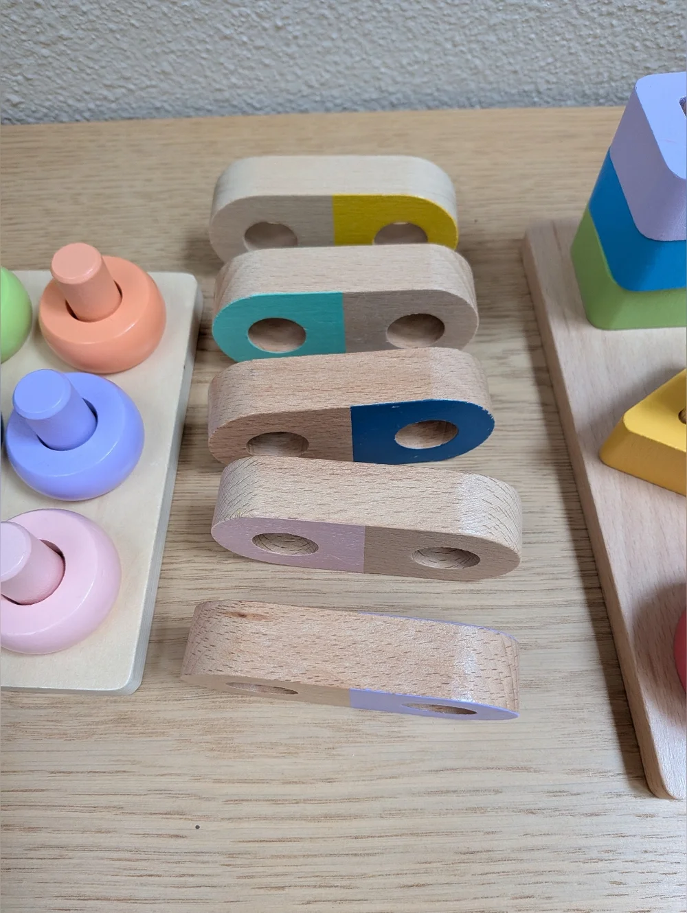 Kiwico Battat Colorful Wooden Puzzles Baby Toddler Montessori Learning Toys
